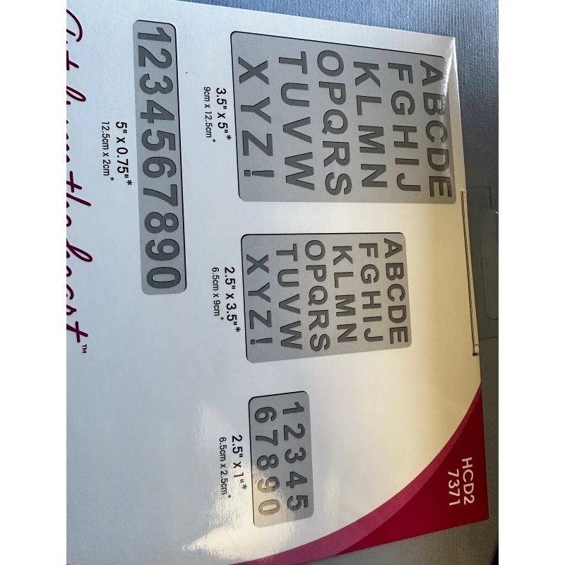 Heartfelt Creations LETTERS AND NUMBERS Alphabet use in sizzix or