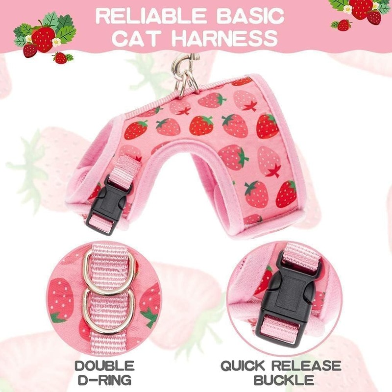 Cat Harness with Escape Proof - Fashionable Mesh Cat Dog