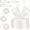 Sagaat White Ribbon 1-1/2 Inch 30 Yards Single Face White