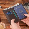 Polare Functional RFID Blocking Leather Passport Holder Travel Bifold Wallet
