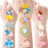 CHARLENT Pack of 108 Glitter Princess Temporary Tattoos for Girls