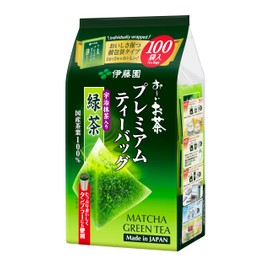 Itoen Oi Ocha Premium Tea Bag, Green Tea with Matcha, 0.06 oz (1.8 g) x 100 Bags