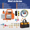 BACOENG R1234YF AC Vacuum Pump and Gauge Set, 4 CFM