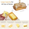 6'' Champagne Glass Butter Dish with Lid for Countertop Kitchen