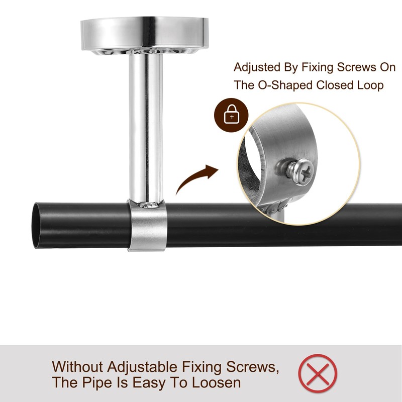 sourcing map 4 Set 3.94inch Ceiling Mount Bracket Fit 1.26inch