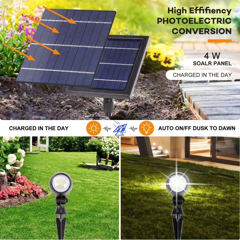 SUNLONG Solar Outdoor Lights,Solar Spot Lights Outdoor Waterproof Solar Spotlight