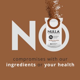 Nulla Bar 12 Count Box, NO SEED OILS, 20 grams Protein, 2-3g Net Carbs (Double Chocolate)