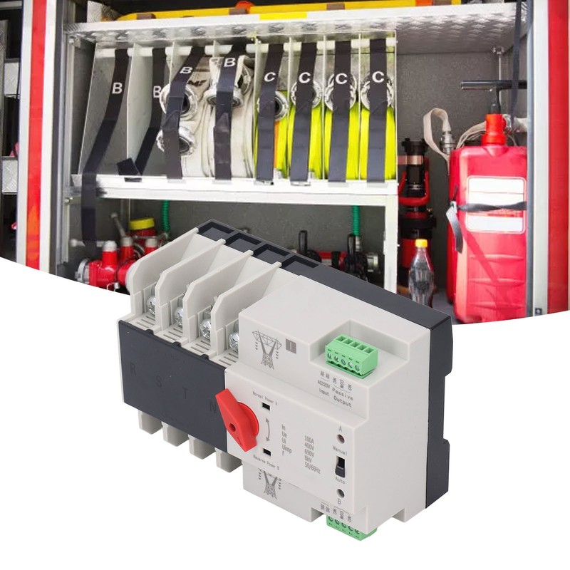 Dual Power Automatic Transfer Switch 4P Fast Switching AC400V 100A