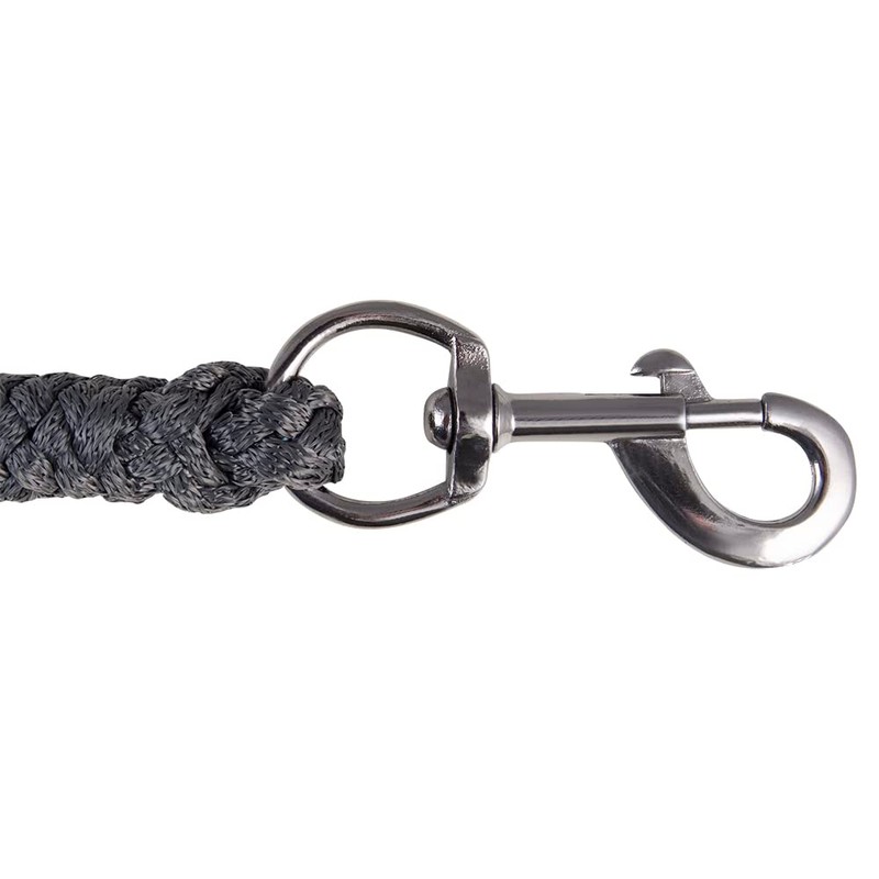 PFIFF 102963 Lead Rope with Carabiner Hook, Plain Knit, Grey,