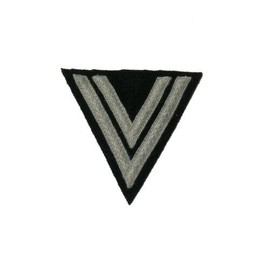 German WW2 Elite Unit Obergefreiter double sleeve chevron. Matt Aluminum tress