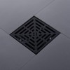 DEOKXZ 4-1/4 Inch Black Shower Drain Square, Base with Adjustable