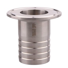 DERNORD 2" Tri Clamp to 1.5" Hose Barbed Adapter SUS304 Sanitary Hose Barb Pipe Fitting (1.5 Inch Barb Hose)