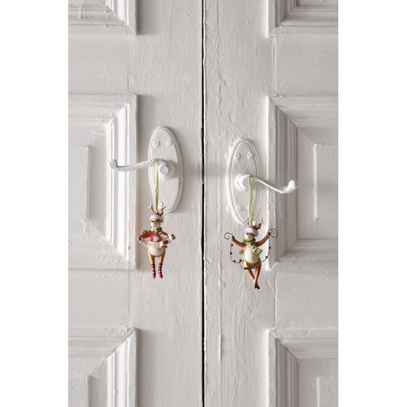 Jolly Christmas Tree Decorations, Pack of 2