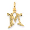 GlittersandGold 14k Letter M Initial Charm Bracelet Necklace