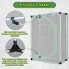 Green Hut Indoor Grow Tent 48"x24"x60" 600D Mylar Hydroponic for