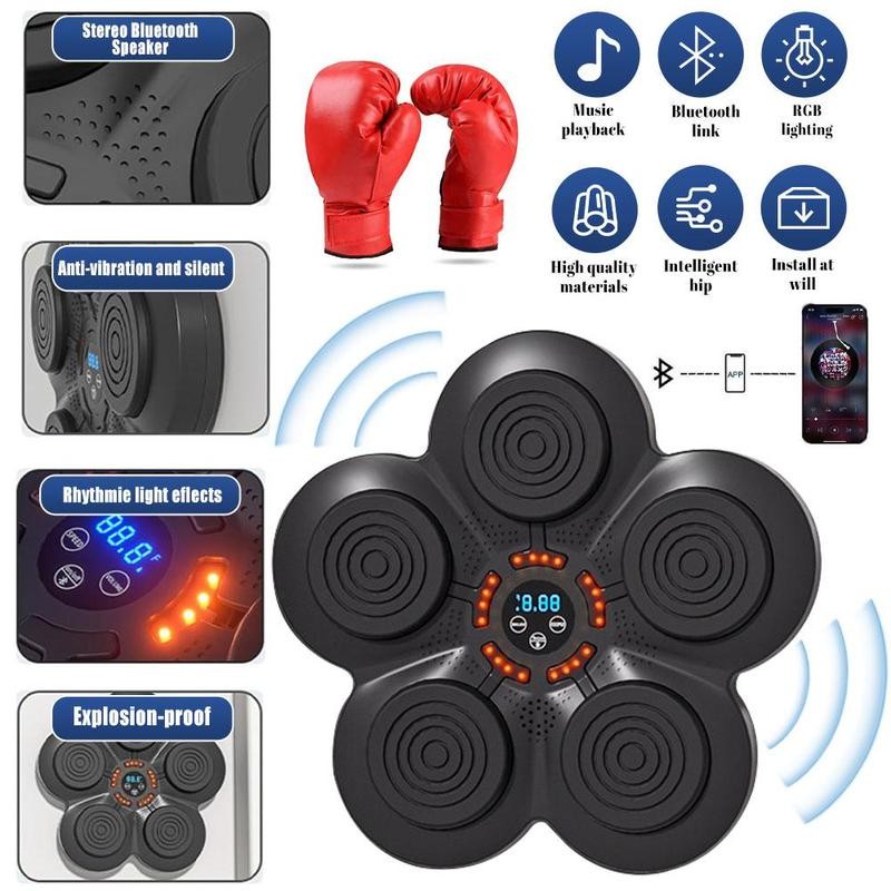 KEPEAK Music Boxing Machine, Rechargeable Boxing Equipment Wall Mount, Smart