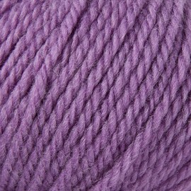 Gisimo 100 % lana merina, hilo lujoso y suave de 3 capas para tejer a mano y ganchillo (morado, 1 bola)
