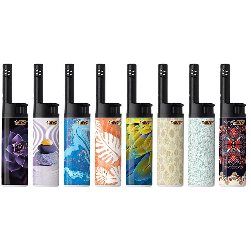 BIC EZ Reach Lighters, Extended Wand, Home Decor Designs, 6-Pack