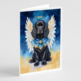 Caroline's Treasures Cocker Spaniel My Angel Greeting Cards Pack of 8 Blank Cards with Envelopes Whimsical A7 Size 5x7 Blank Note Cards