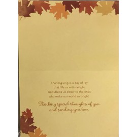 American Greetings Happy Thanksgiving,  Special Thoughts& Sending YouLove,  Greeting Card