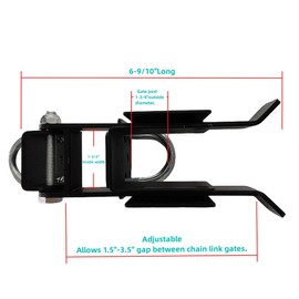 Pxoerzy Chain Link Fence Strong Arm Double Gate Latch for 1-3/8"- Latches Two Gates Together Without The Need of a Drop Rod - Chain Link Farm Fence Gate Latches for Metal Gates
