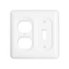 XVQ Ceramic Switch Plates Outlet Covers Switch Plate Cover White(Toggle/Duplex