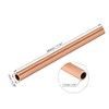 sourcing map Copper Round Tube Straight Pipe Hose 7 mm