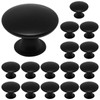 SWZHAI 16 Pcs Black Cabinet Knobs, Round Dresser Knobs Kitchen