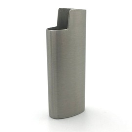 Lucklybestseller - Funda de metal para encendedor BIC Mini J5 (plateado y gris)