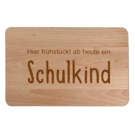 Frühstücksbrett Brotbrett fürs Schulkind zum Schulanfang (Schulkind)