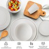 40-Piece Plastic Plates and Bowls Sets,Wheat Straw Dinnerware Set,Service for