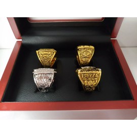 New York Mets - World Series and NL 4 Ring Set W Wooden Box. Wright Strawberry
