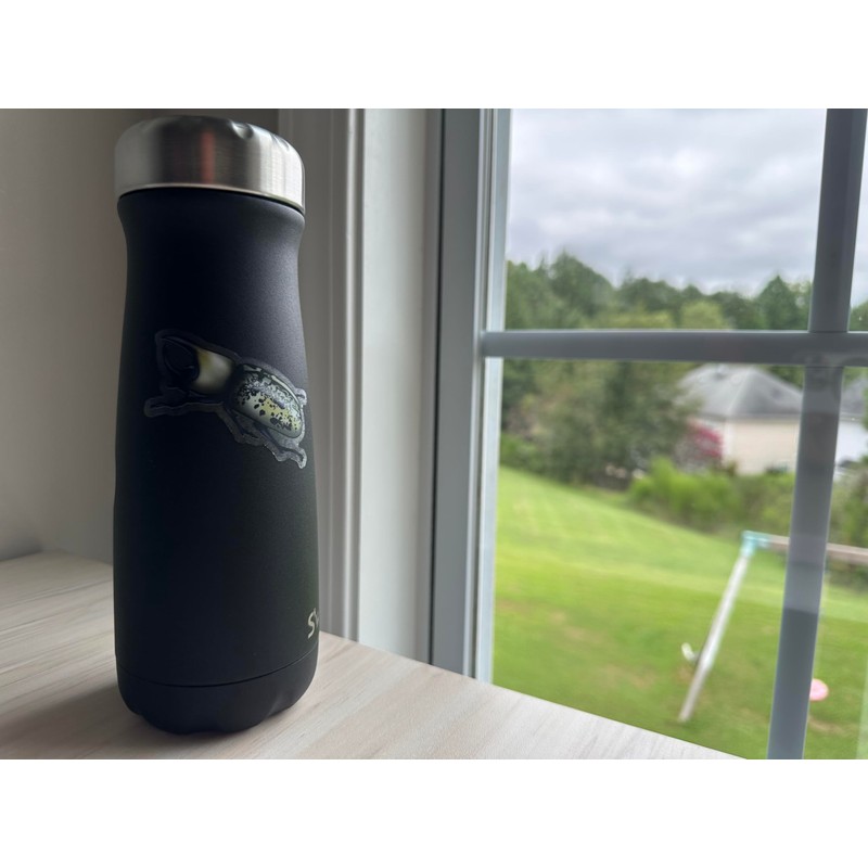 Hercules Beetle Sticker, Insect Clear Vinyl Decal, Entomology Sticker, Bug