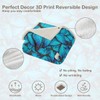 Sleepwish Blue Butterfly Sherpa Fleece Throw Blanket 3D Neon Butterflies