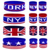 baotongle 12pcs American Flag Sports Headband and Wristband Set Striped