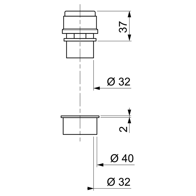Wirquin 79015002 Anti-Vacuum for Pipes Straight
