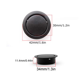 KLEHOPE Concealed Handle, Round, Inlet Handle, Black, Drawer Handles with Installation Kit, Furniture Knobs, Hidden Handle, Used for Drawers, Cabinets and Wall Windows