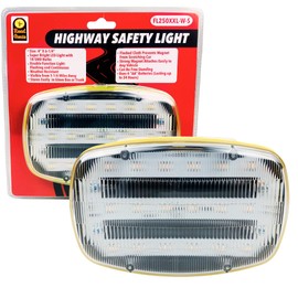 ROAD GENIE White Highway Safety Lights LED with Magnetic Back || Light Beacon and Road Flare || Steady Mode To Use As Emergency Headlights with Continous and Flashing Modes