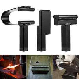 Bonbo Blacksmith Anvil Forge Hardy Tool Set 1 Inch Include Hot Cut and Creasing Stake and Spring Fuller (3 Pieces) (1'')
