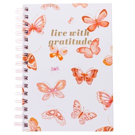 Graphique Hardbound Spiral Journal | Butterfly Design | Premium Paper | Notebook | Diary | Lists | Record Month and Date | Great Gift | 160 Ruled Pages | 6.25” x 8.25”