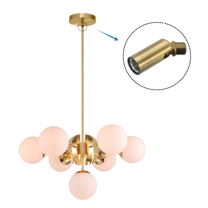 Tiardey 6 Pieces Tilted Ceiling Light Adapter 180 Degree M10