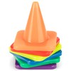 Champion Sports C4SET Hi Visibility Flexible Vinyl Cones, Multicolored, 4"