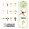 12 Pcs Real 16K Gold Cross Charms Cubic Zirconia Connector