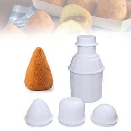 DIY Rice Ball Mould Set 3-in-1 Multi-Purpose Arancini Maker Rice Ball Mould Arancini Maker Mould, Onigiri Shape Rice Ball Maker Sushi Mould for Rice Balls (Cylinder, Cone and Round)