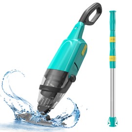 EFURDEN Pool Vacuum for Above Ground Pool, Cordless Handheld Rechargeable Pool Cleaner with Running Time Up to 60 Minutes for Sand and Debris, Ideal for In-Ground Pools, Spas, and Hot Tubs (Green)