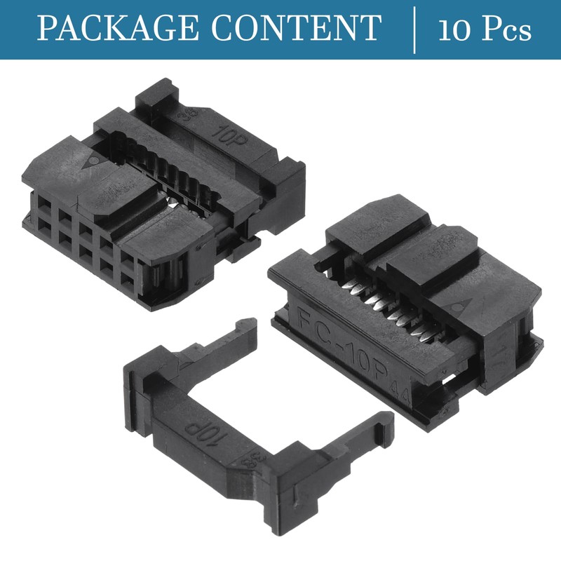 QUARKZMAN 10 Position Female IDC Socket x 10 Pieces Flat