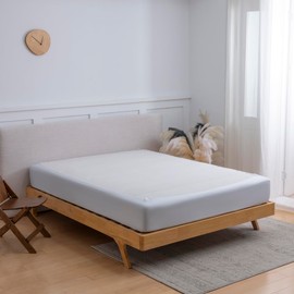 Box Spring Cover Queen Size, 4 Way Stretch Smooth and Elastic Wrap Around Band 4 Sides Bed Skirt for Hotel & Home - Queen, White