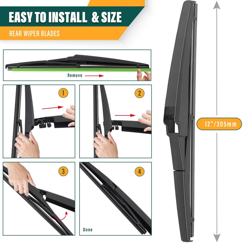 KVQ Windshield Wiper Blades Replacement for Dodge Journey 2009-2015 2016