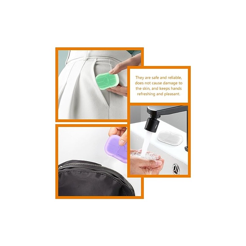 Sosoport 4 Pack Pp Material Soap Sheets Portable Hand Wash