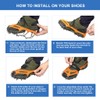 Unigear Mountain Shoe Crampons, Ice Spikes, Snow Chains, Stainless Steel